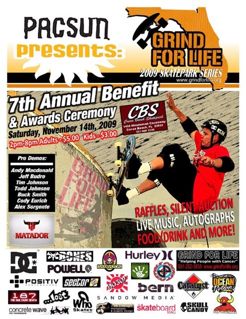 Pacsun Presents the 7th Annual Grind for Life 2009 Skatpark Series Benefit and Awards Ceremony