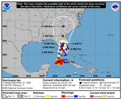 Hurricane Ian Report Sept 27 2022