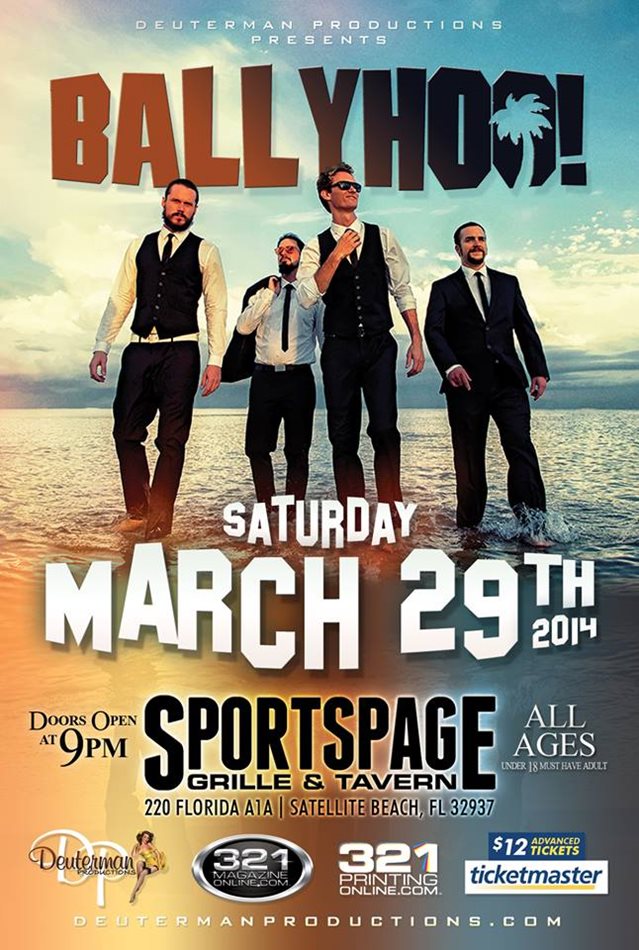 Ballyhoo! LIVE at Sports Page in Satellite Beach