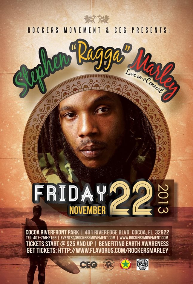 Stephen Ragga Marley LIVE in Concert at Cocoa Riverfront Park Surf