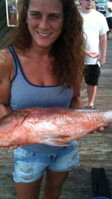 Terri  with her Red Snapper
