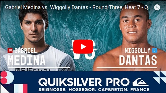 Gabriel Medina vs. Wiggolly Dantas - Round Three, Heat 7 - Quiksilver Pro France 2018